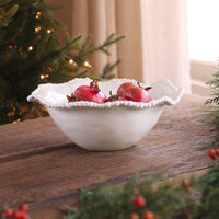 Vida Alegria Large Bowl White - Bowl Detail | Bone & Brass