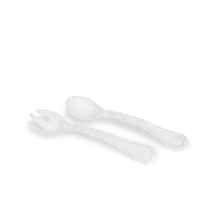 Vida Alegria Large Salad Servers (White) | Bone & Brass