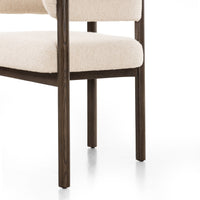 Carson Oatmeal Upholstered Sculpted Dining Chair