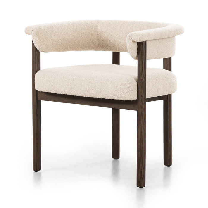 Carson Oatmeal Upholstered Sculpted Dining Chair