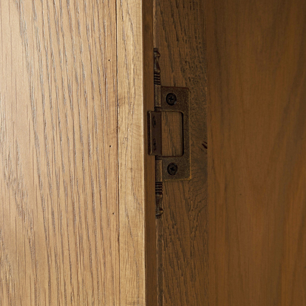 Thomas Worn Oak Paneled Cabinet