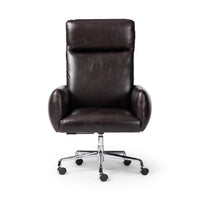 Williams Black Leather Executive Desk Chair