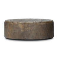 Kimpton Resawn Oak & Distressed Aluminum Coffee Table