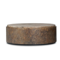 Kimpton Resawn Oak & Distressed Aluminum Coffee Table