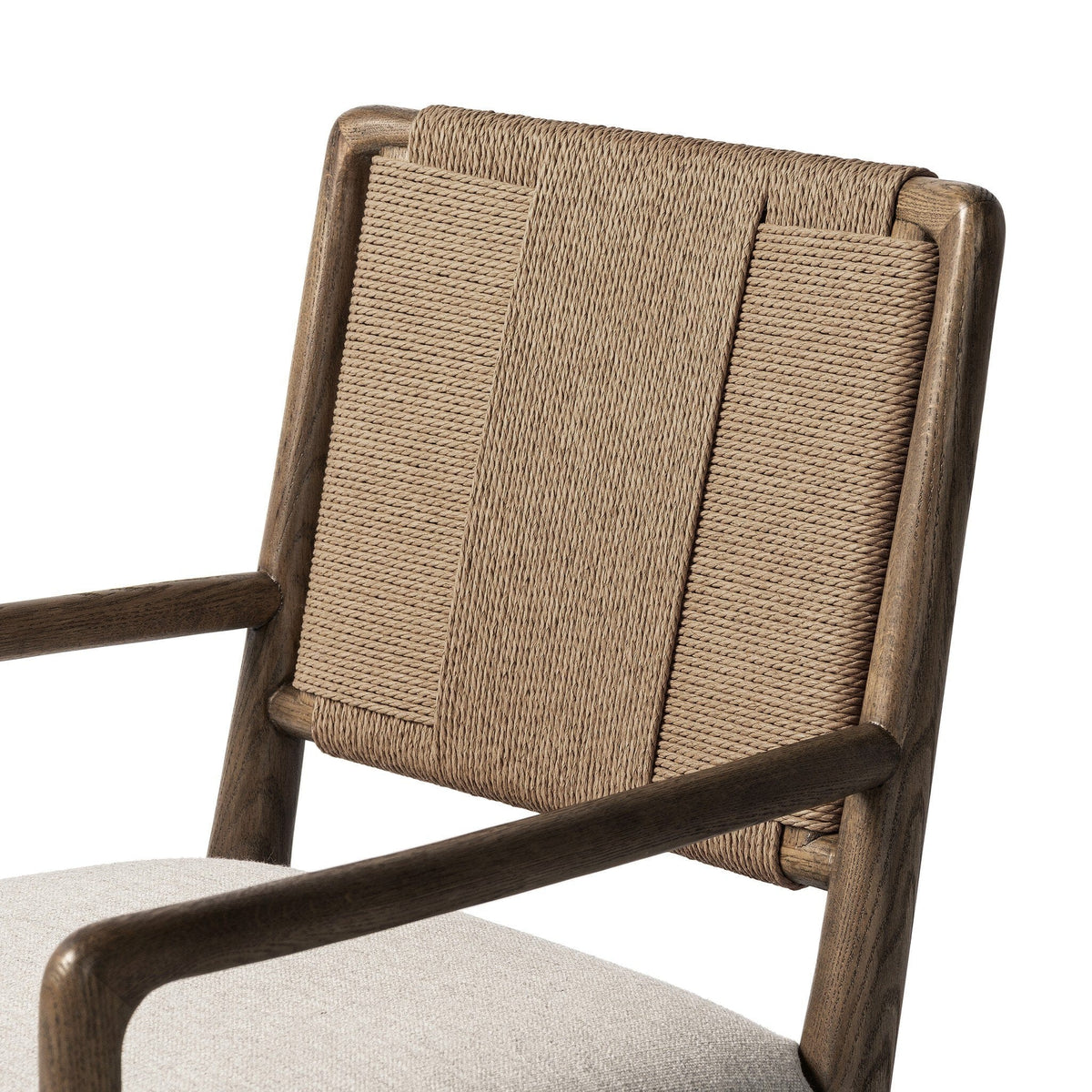 Roland Wheat Woven Dining Armchair