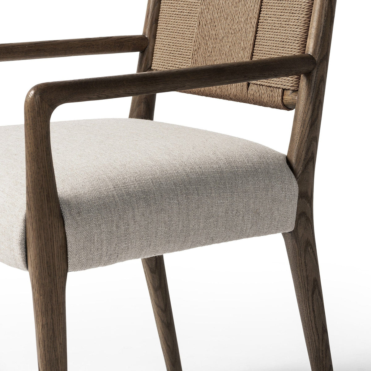 Roland Wheat Woven Dining Armchair