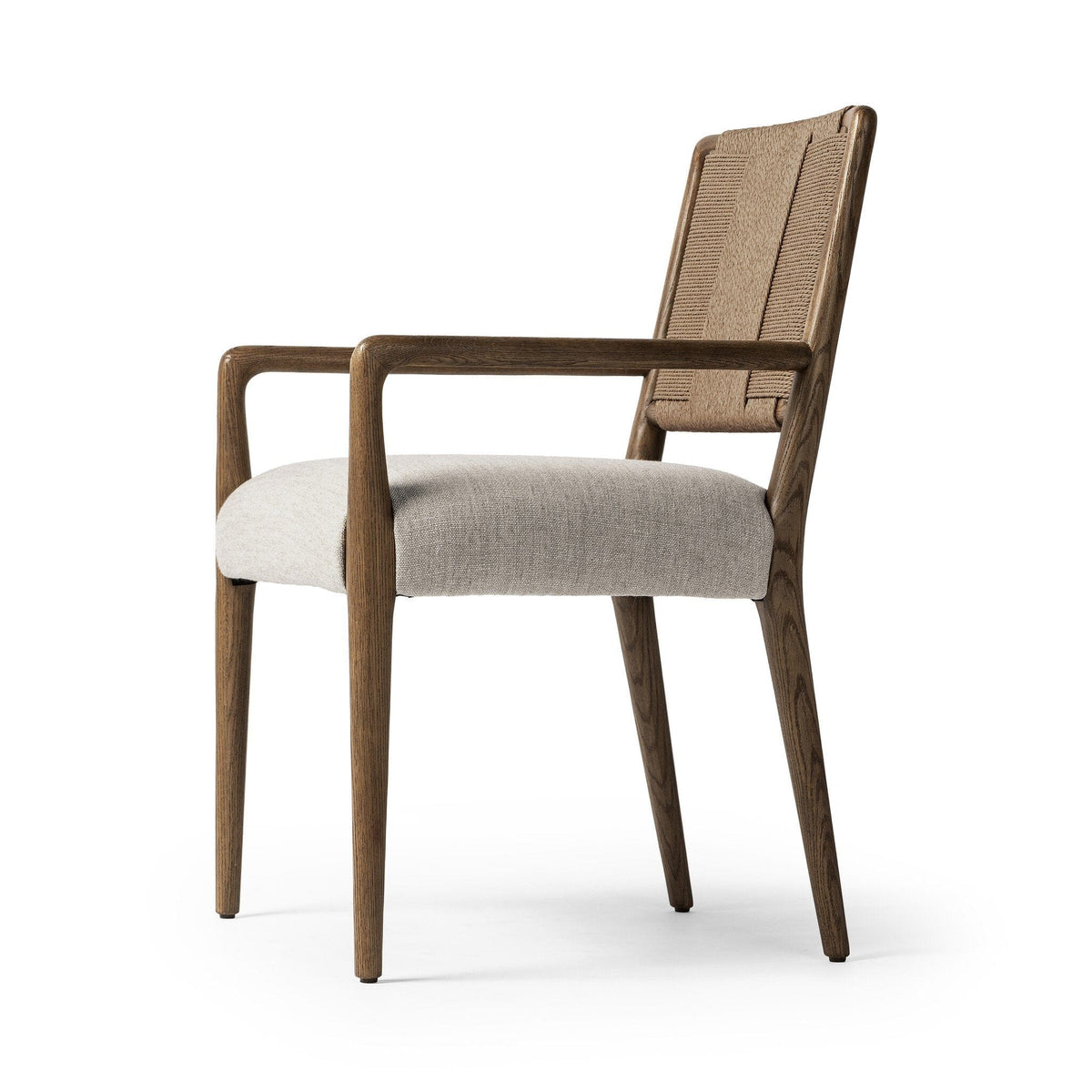 Roland Wheat Woven Dining Armchair