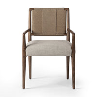 Roland Wheat Woven Dining Armchair