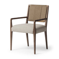 Roland Wheat Woven Dining Armchair