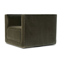 Peyton Olive Upholstered Swivel Chair