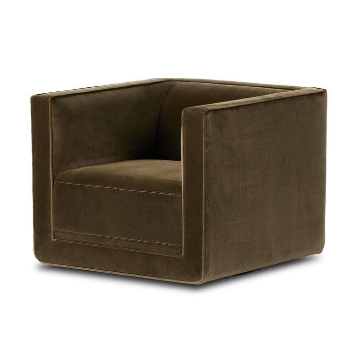 Peyton Olive Upholstered Swivel Chair