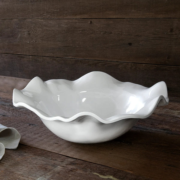 VIDA Havana White Medium Serving Bowl