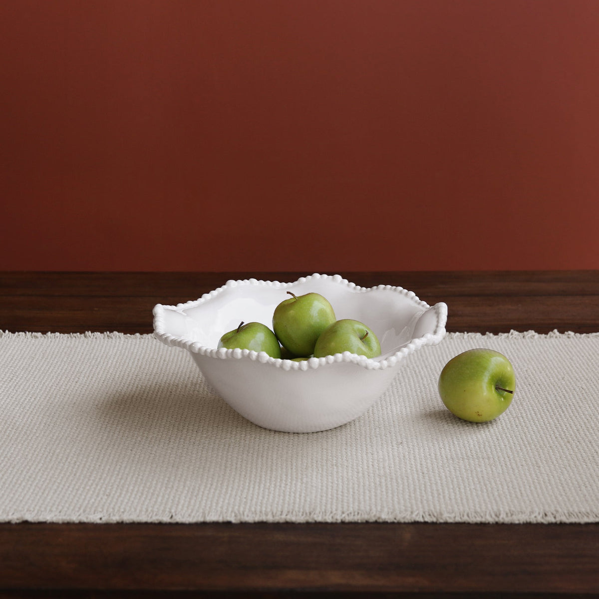 Alegria Medium White Serving Bowl