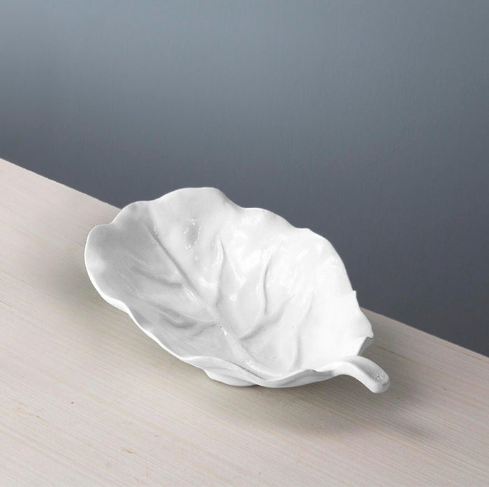 Vida Lettuce Small Leaf Platter (White)