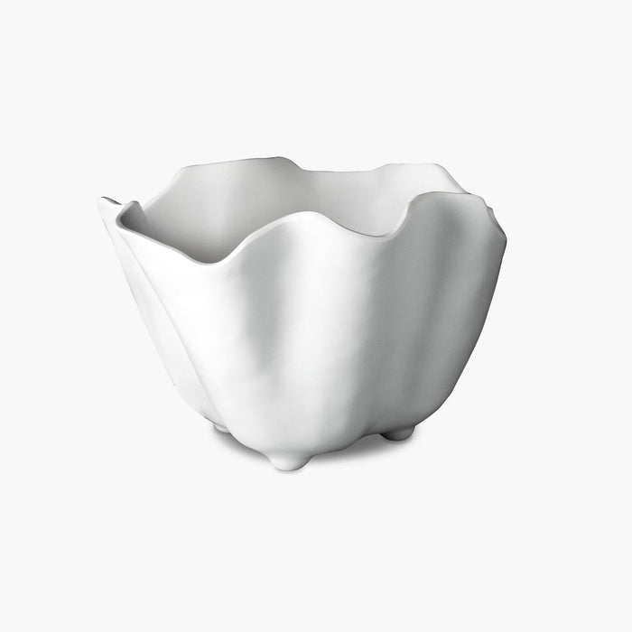 Vida Nube White Scalloped Ice Bucket | Bone & Brass
