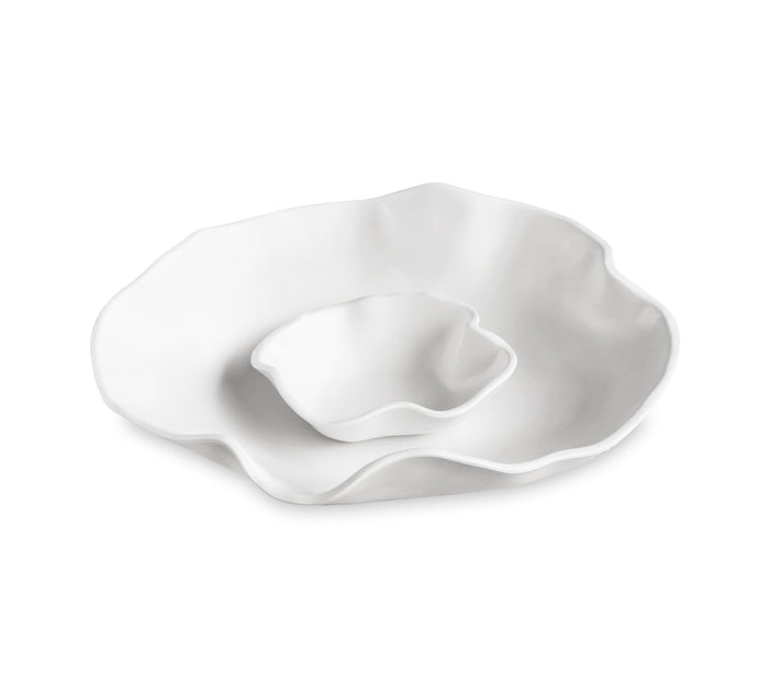 White Nube Chip & Dip Bowl