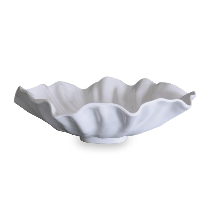 Vida Bloom Large Bowl (White) | Bone & Brass