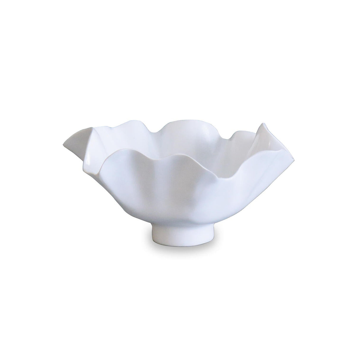 Vida Bloom Small Deep Bowl (White) | Bone & Brass
