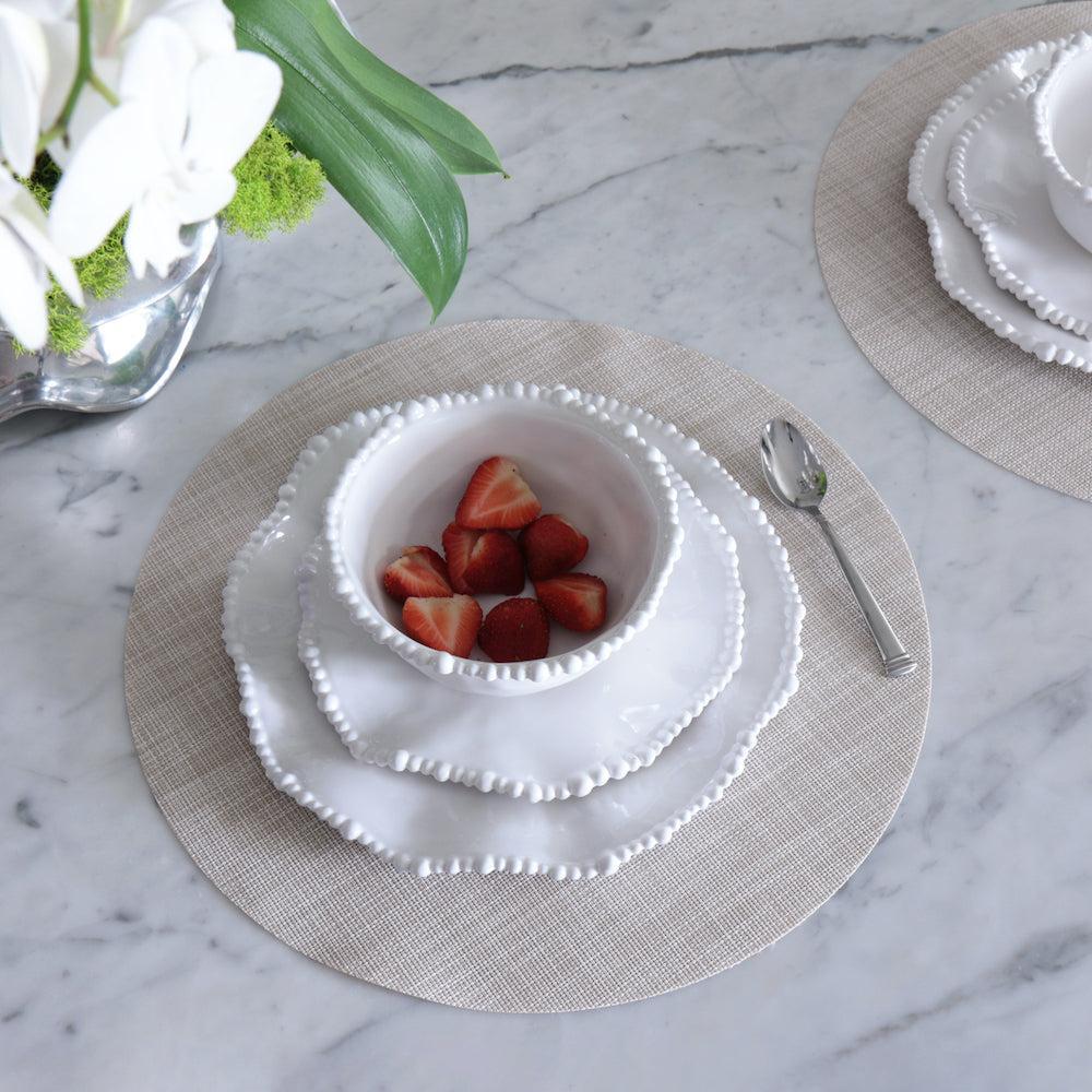 Vida Natural Round Woven Placemat Set of 4 - Placemat Detail | Bone & Brass