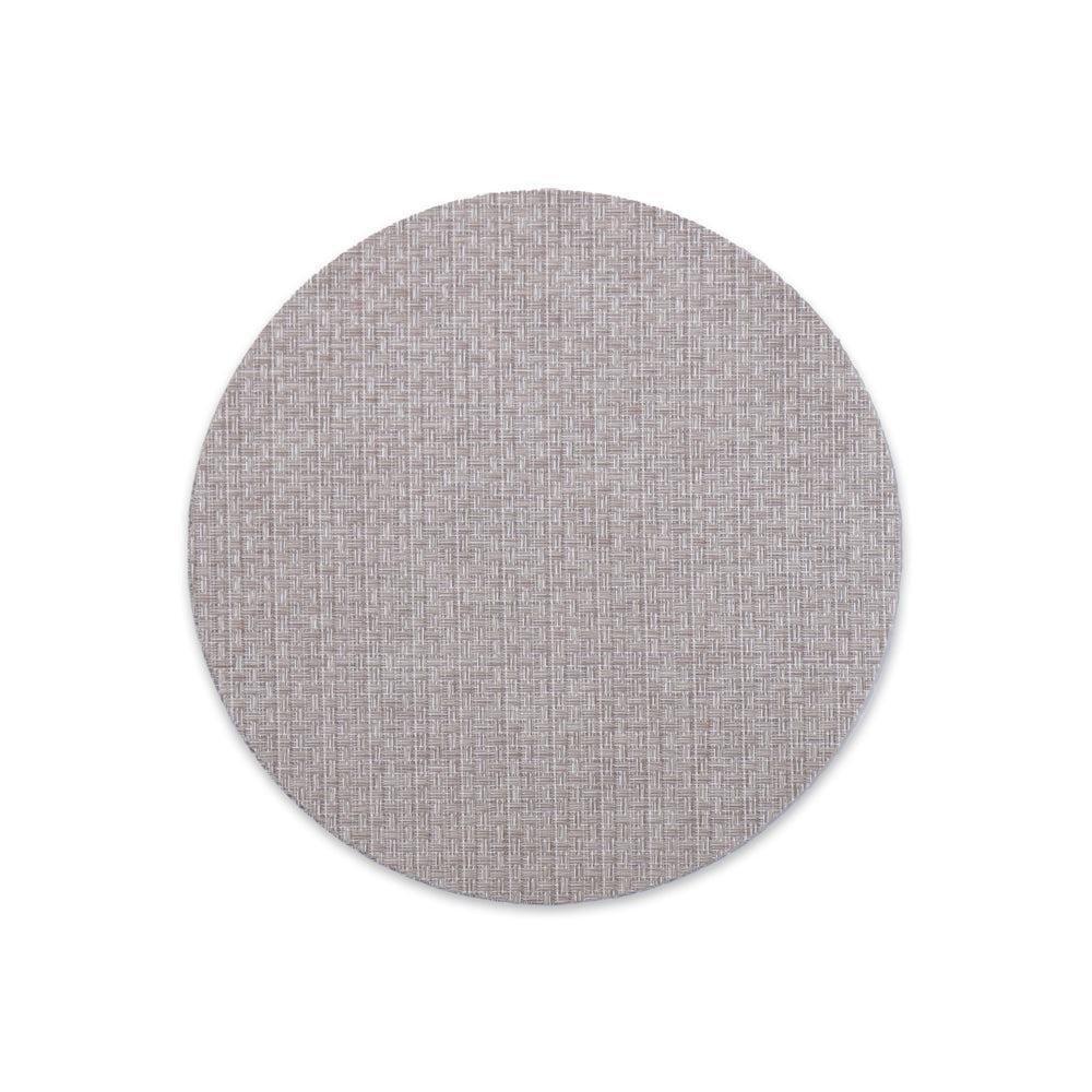 Vida Natural Round Woven Placemat Set of 4 | Bone & Brass