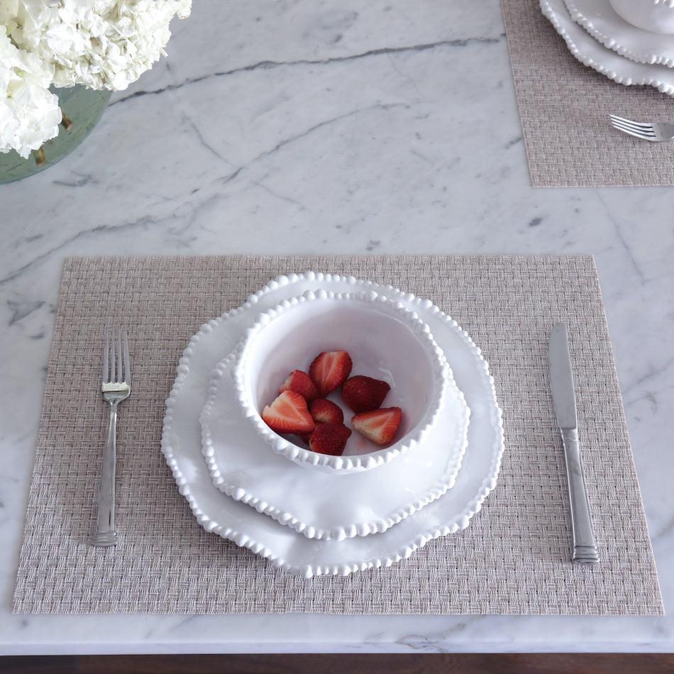 Vida Textured Natural Woven Rectangle Placemats Set of 4 - Placemat Detail | Bone & Brass