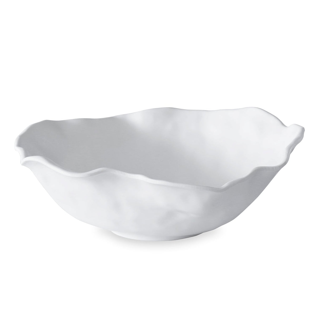 Vida Nube Large Round Bowl (White) | Bone & Brass