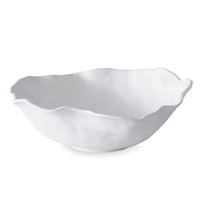 Vida Nube Large Round Bowl (White) | Bone & Brass