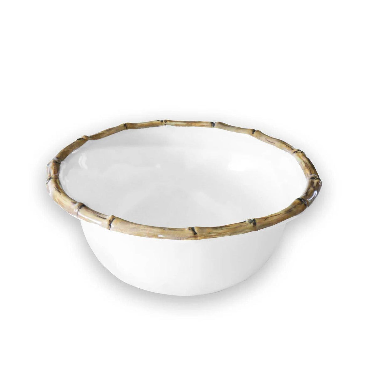 Vida Natural & White Bamboo 7.5" Dinner Bowl Set of 4 | Bone & Brass