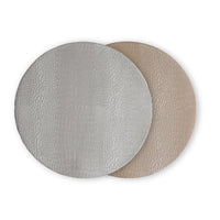 Vida Croc Silver & Gold Reversible Round Placemats Set of 4 | Bone & Brass