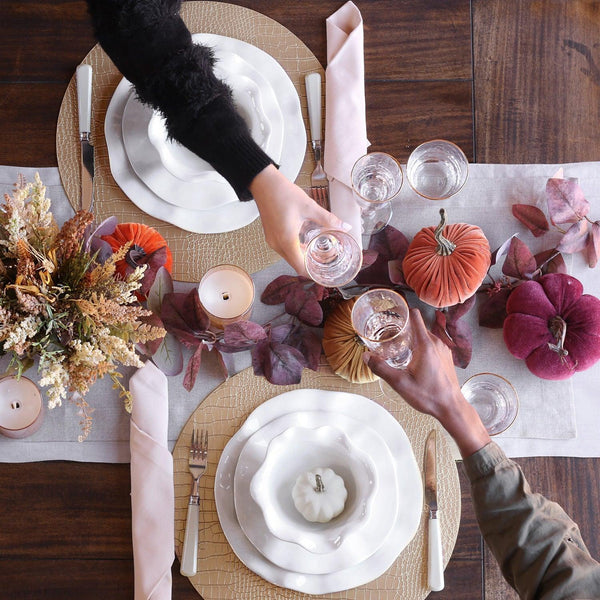 Vida Croc Silver & Gold Reversible Round Placemats Set of 4