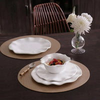 Vida Havana White Dinner | Cereal Bowl Set of 4 - Bowl Detail | Bone & Brass