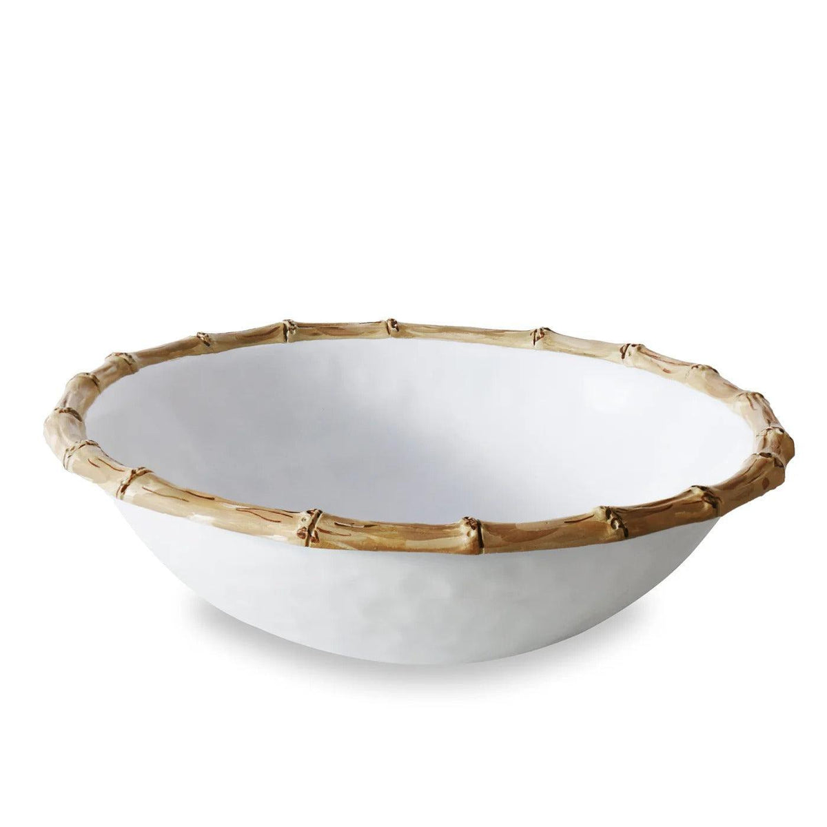 Vida Natural & White Bamboo Large Salad Bowl | Bone & Brass