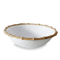 Vida Natural & White Bamboo Large Salad Bowl | Bone & Brass