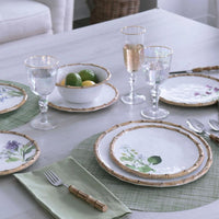 Vida Natural Bamboo & Floral Salad Plates Set of 4