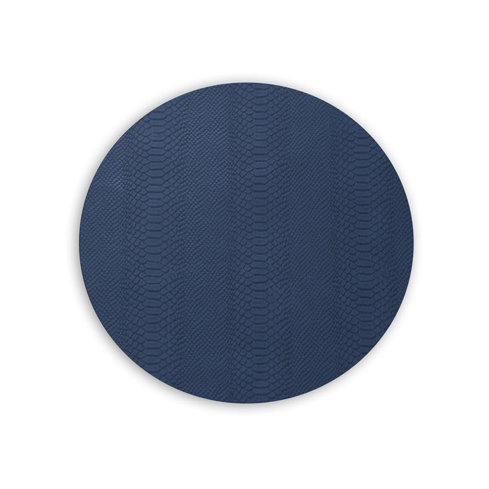 VIDA Croc Blue & Taupe Reversible Round Placemats Set of 4