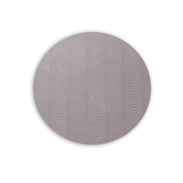 VIDA Croc Blue & Taupe Reversible Round Placemats Set of 4