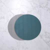 Vida Croc Reversible Round Placemats Set of 4 Turquoise Blue & Gray - Placemat Texture Detail | Bone & Brass