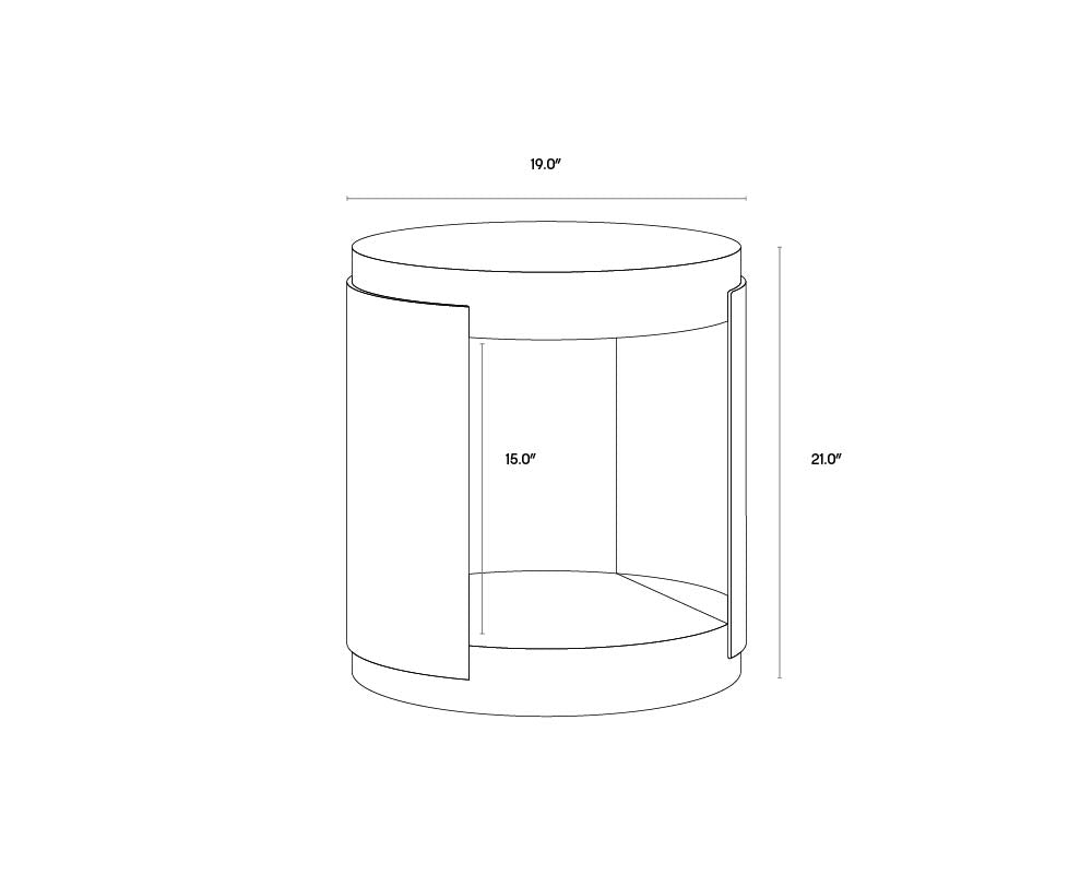 Cavette End White Table