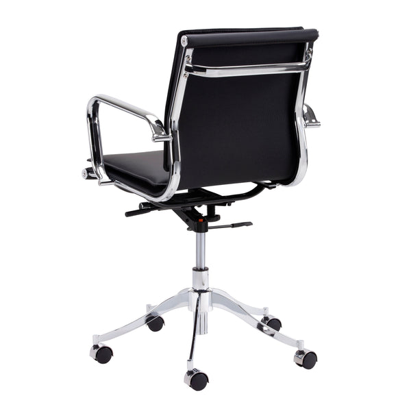 Morgan Office Chair - Onyx - Chair Side View | Bone & Brass