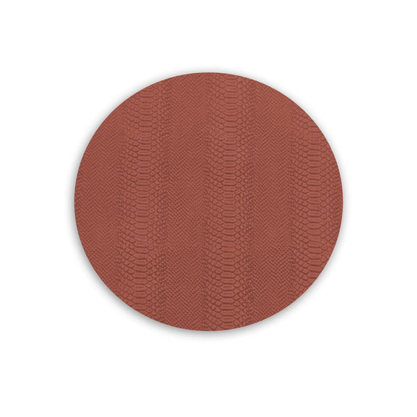 Vida Croc Reversible 15.5" Round Placemats Set 4 (Salmon Taupe)