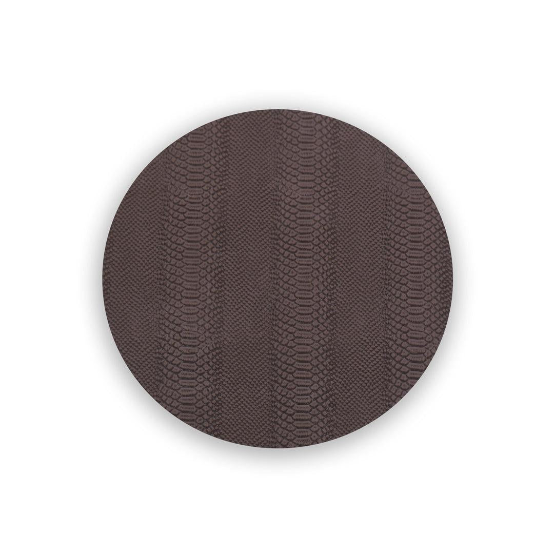 Vida Pink & Brown Croc Reversible Round Placemats Set of 4 | Bone & Brass