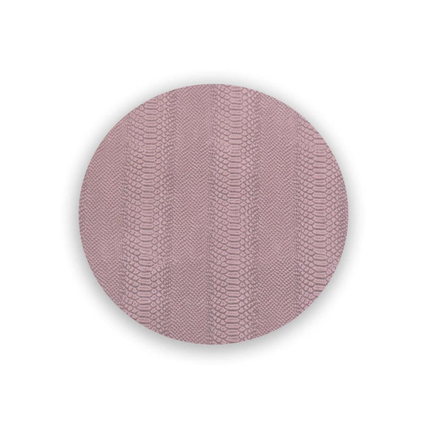 Vida Pink & Brown Croc Reversible Round Placemats Set of 4 - Placemat Detail | Bone & Brass