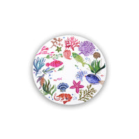 Vida Croc Reversible 15.5" Round Placemats Set 4 (Coastal) | Bone & Brass