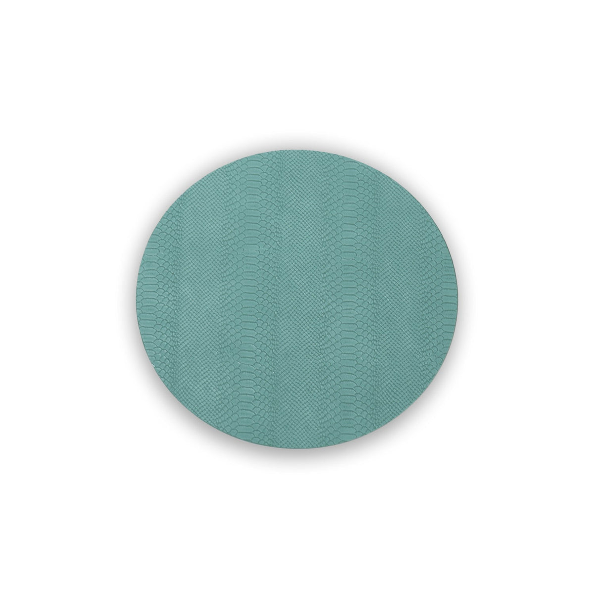 Vida Croc Reversible 15.5" Round Placemats Set 4 (Coastal) - Placemat Texture Detail | Bone & Brass