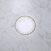 Vida Athena Salad Plate 9.25" Set 4 (Blue Green dots) - Plate Detail | Bone & Brass