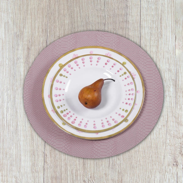 VIDA Pink & Green Dots Athena Salad Plate Set of 4