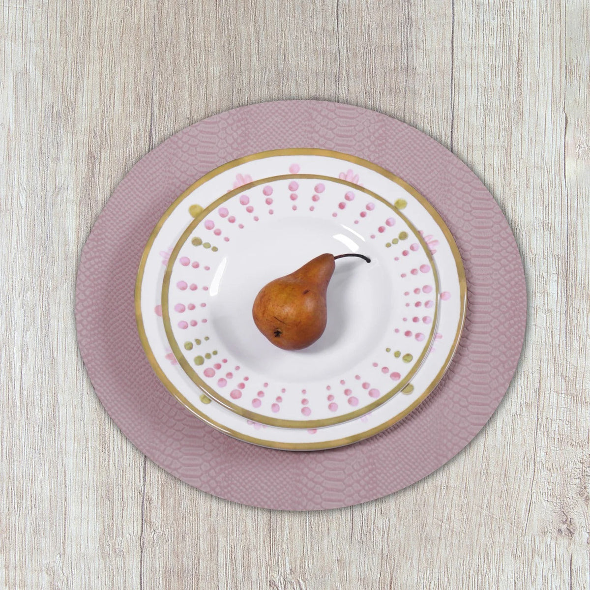 VIDA Pink & Green Athena Dinner Plate Set of 4