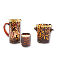 Glass Tortoise Gold Tumbler Set 4 - Glass Close Up | Bone & Brass