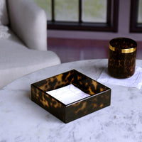 Glass Tortoise Gold Tumbler Set 4 - Glass Close Up | Bone & Brass