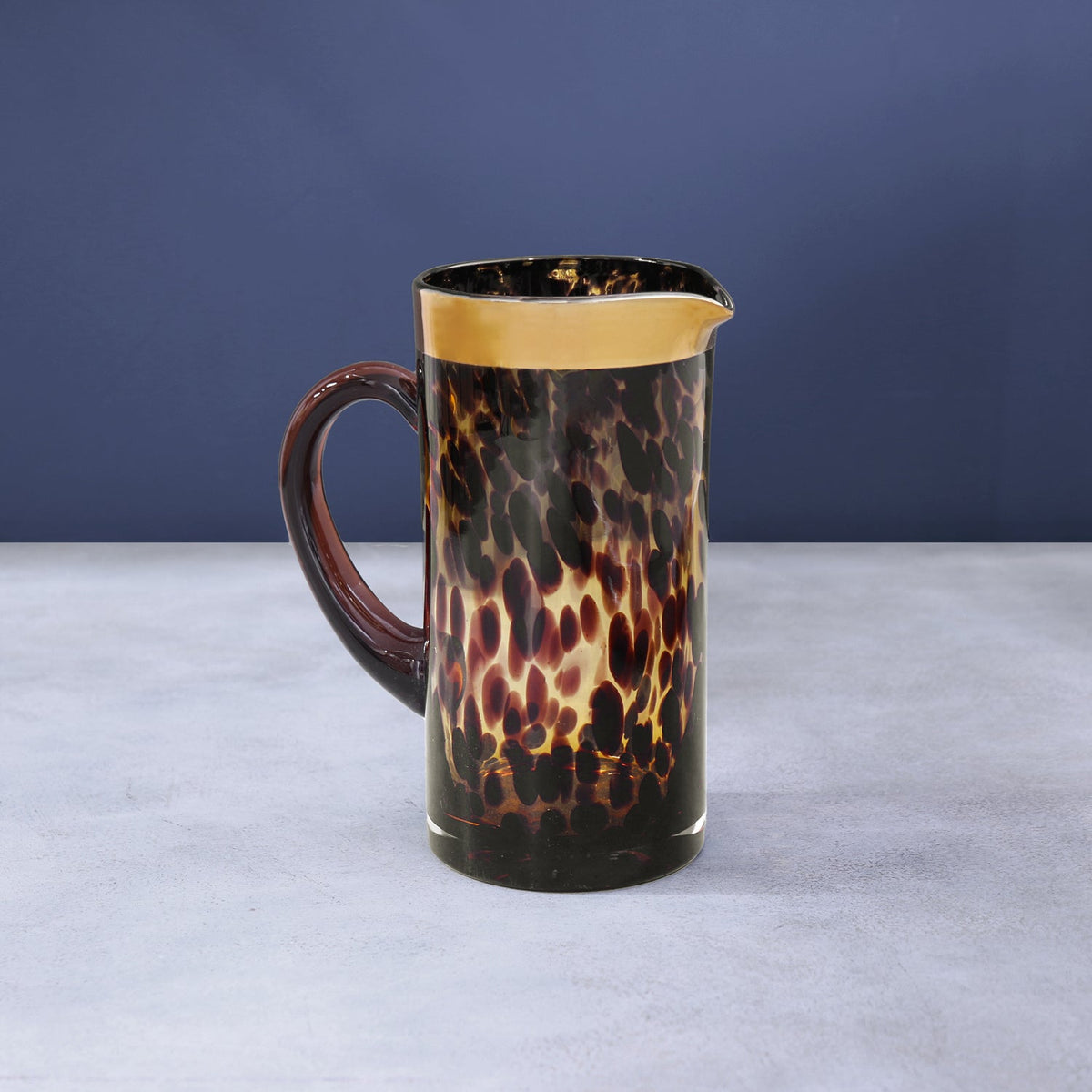 Glass Tortoise & Gold Pitcher - Pitcher Handle Detail | Bone & Brass
